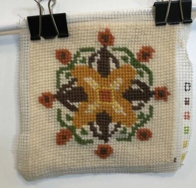 Punto de Cruz Completo Estrella Aguja Floral Mano Flor Oro Bordado Crewel Foto 1 de 3