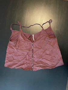 Free People Women's Sleeveless Top Burgundy Size XS - Picture 1 of 2
