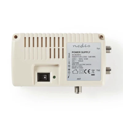 Antennenverstärker / Versorgungseinheit TV Kabel / Antenne 2x F-Ausgang -5 dB - Bild 1 von 4