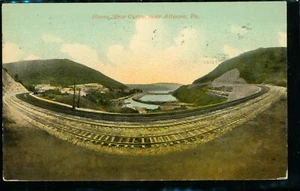 Horse Shoe Curve Near Altoona Pennsylvania Postcard 1912 - Picture 1 of 2