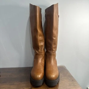 Franco Sarto Women's Brown Leather Balinboot High Shaft Boots - 8 - Brown - Picture 1 of 5