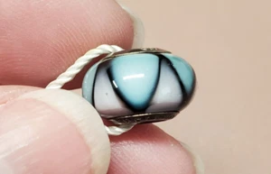 Persona Murano Glass Sterling Silver 925 Blue & Pink Glass Bead Charm NWT - Picture 1 of 4