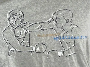 T-shirt vintage platino FUBU Muhammad Ali XL grigio boxe - Foto 1 di 9