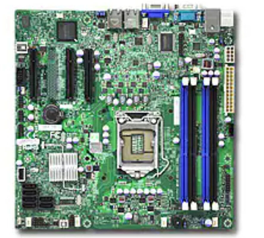 SUPERMICRO MBD-X9SCL LGA1155 Intel ® C202 chipset mini ATX motherboard ECC DDR3 - Image 1 of 1