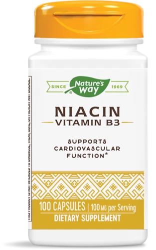 Nature's Way Niacin 100mg 100 Kapseln Nikotinsäure Energie Stimmungsunterstützung USA*