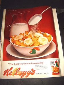 1962 Kellogg's Corn Flakes Ad Pass the milk please 10 1/4 x 13 1/2 - Picture 1 of 2