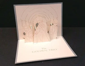 Pop up Greeting Card,Harry Potter,Hermione,Ron-Hogwarts,Golden Trio,J.K.Rowling - Picture 1 of 6