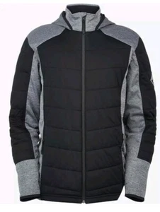 Spyder Active Sports Men's Transit Infinium Hybrid Jacket, Small, Black & Gray - Picture 1 of 6