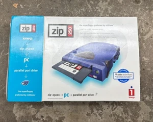 NEW OEM iomega ZIP 250 MB Parallel Port External Drive & Box For PC - Photo 1/3