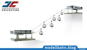 Teleférico Jägerndorfer "Doppelmayr D-Line 10" blanco-gris H0 | 1:87 - JC82497 - Imagen 1 de 4