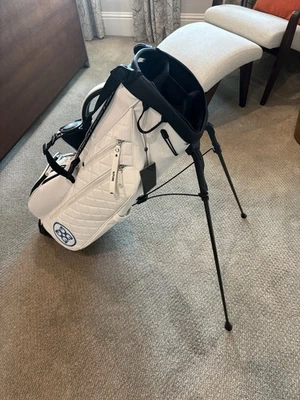 G/FORE DAYTONA PLUS CARRY GOLF BAG, White, Royal Blue Logo - Image 1 of 4