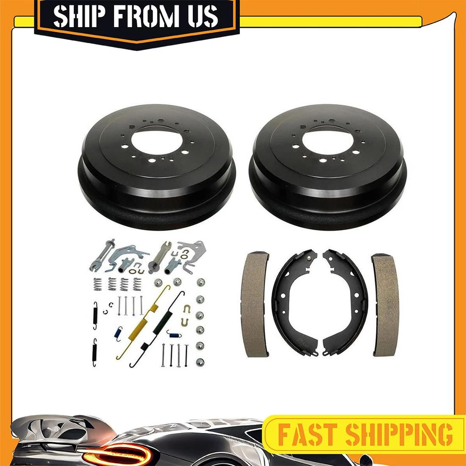 Kit de herrajes de tambores de freno y zapatas de freno trasero para Toyota Tacoma 1996-2002 Foto 1 de 4