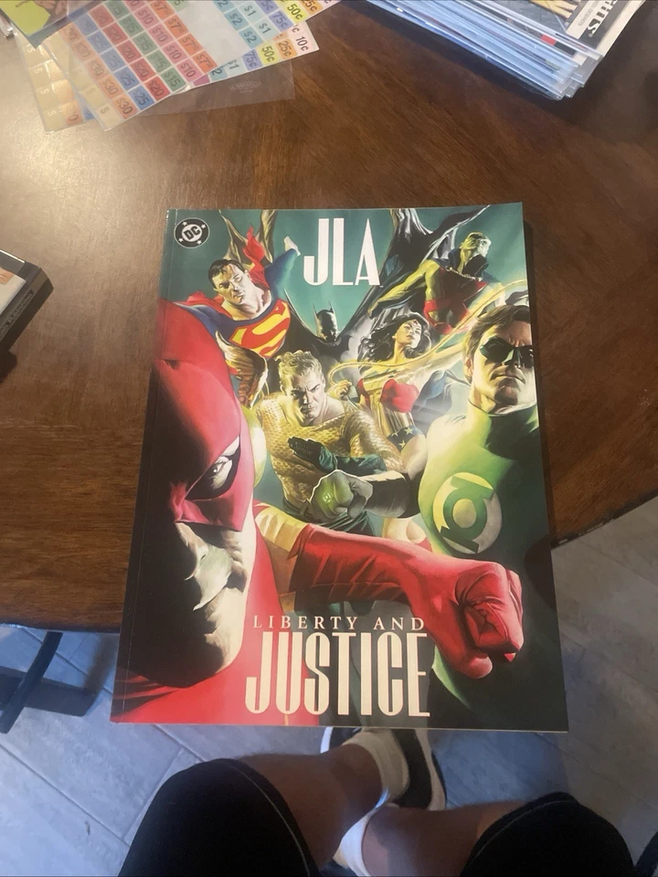 JLA Liberty and Justice - NOVELA GRÁFICA DE GRAN TAMAÑO 2003 - ¡ALEX ROSS! Foto 1 de 1
