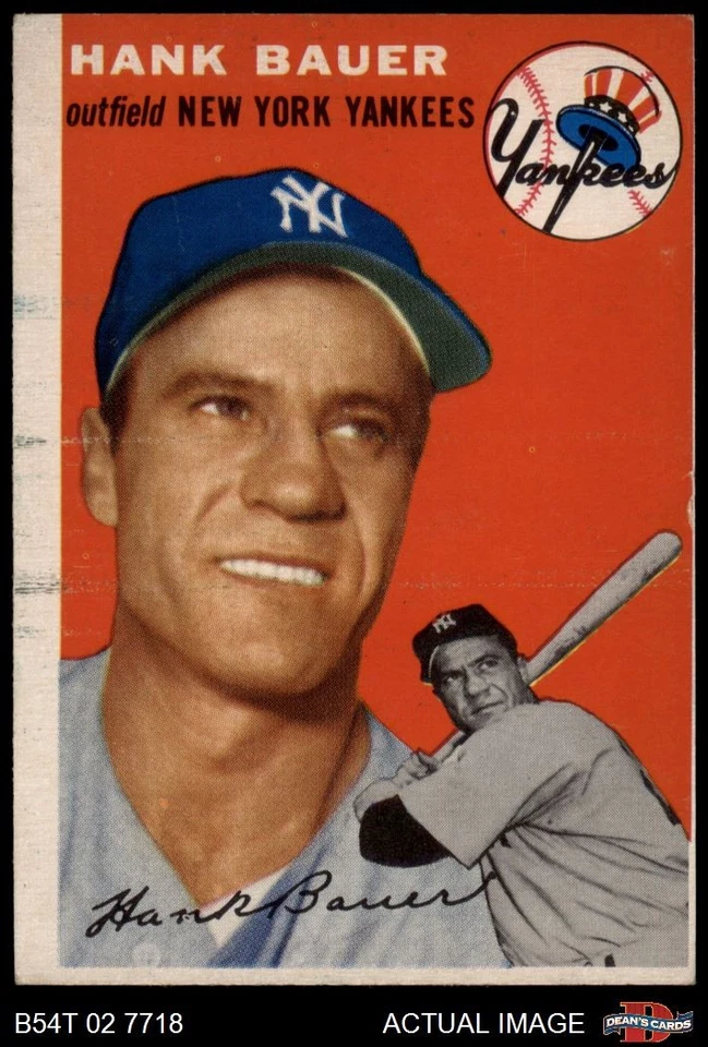 1954 Topps #130 Hank Bauer Yankees 1 - POOR - Image 1 of 1