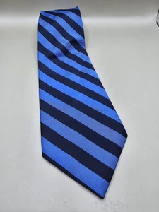 Lauren Ralph Lauren - Silk Tie Blue Repp Bla 56"x3.5" MADE IN ITALY - Picture 1 of 7