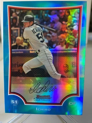 Bowman 2009 cromo 'refractor azul' Ichiro Suzuki #10 serie/150 patio Foto 1 de 3