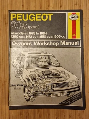 Peugeot 305 - 1978-1984 - Haynes Workshop Manual - Image 1 of 3