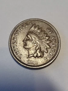 1872 1c Indian Head Small Cent Semi Key Date - Picture 1 of 2
