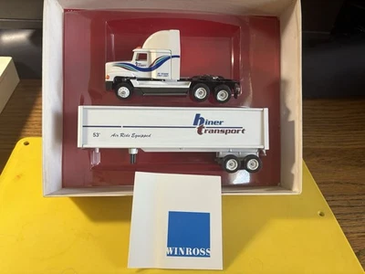 ‘97 WINROSS 1/64 FREIGHTLINER SEMI-TRUCK Hiner Transport 30yrs Huntington, IN - Image 1 of 4