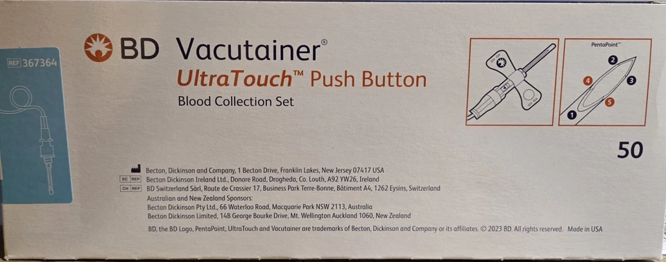 Sewing Needles 23g Butterfly Push Button Ultra Touch (Pack of 50) - Image 1 of 1