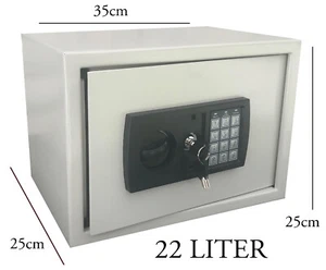 Tresor Gr. M Wandsafe Elektronisch Zahlencode Hotel Safe 35x25x25cm 22L - Bild 1 von 3