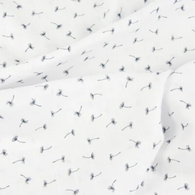 Musselin Mini Löwenzahn 1 cm weiß Öko-Tex Standard  ab 50 cm x  160 cm - Bild 1 von 3
