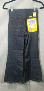 VTG 70s WRANGLERS "No-Fault" Denims Big Bell NWT RARE Unisex (Size 10 25x25) USA - Picture 1 of 12