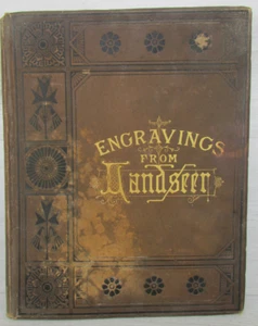 Antique Book ~ Engravings From (Edwin) Landseer ~ Osgood Boston 1882 Heliotype - Imagen 1 de 19
