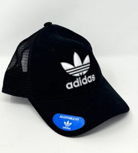 * ADIDAS * STRUCTURED TRUCKER HAT -- ' BLACK/WHITE ' ONE SIZE - Picture 1 of 3