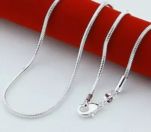 925 Sterling Silver Round 1mm Smooth Thin Snake Chain 18" - Picture 1 of 3