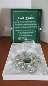 THINGS REMEMBERED Make A Wish 2012 Silver Metal 5" SNOWFLAKE ORNAMENT in Box - Picture 1 of 9