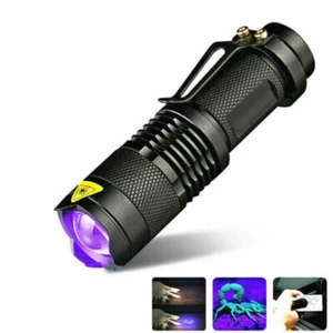 Linterna LED ultravioleta UV Blacklight 395/365nM Lámpara de inspección Antorcha Mini - Imagen 1 de 16
