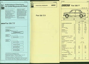 FIAT 128/77 DAT documentos reparaciones pieza de repuesto equipamiento lista de precios 1979/80 - Imagen 1 de 1
