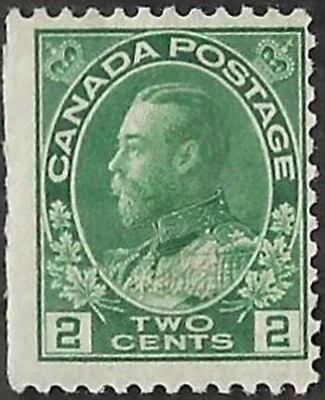 🍁Canada  #107a   "King George V"   Mint  1922  Admiral Issue    (B) - Image 1 of 2