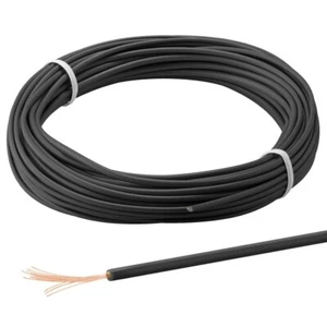 Kupferlitze 2,5mm² einadrig Strom Kabel 10m Leitung isoliert 60V Schwarz Klasse - Bild 1 von 1