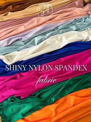 SEW THE TREND Shiny Milliskin Nylon Spandex Fabric 60" Wide 4-Way Stretch by the Yard