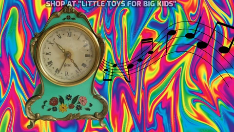 Mid Century Musical Mantel Alarm Clock - Germany/ Switzerland Braham's Lullaby Cover