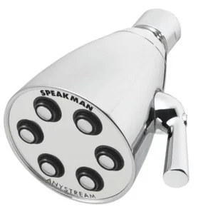 Speakman S-225 6 Düsen 3 Strahlmuster mit 2,5 GPM Wandhalterung fester Duschkopf - Bild 1 von 7