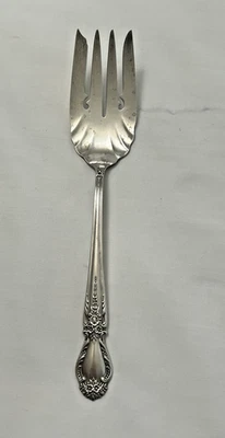 Tenedor para servir ensaladas de plata esterlina Brocade By International, 9-1/4"" de largo Foto 1 de 4