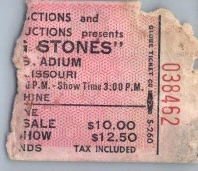 Rolling Stones Concert Ticket Stub June 6 1975 Kansas City Missouri - Image 1 of 2