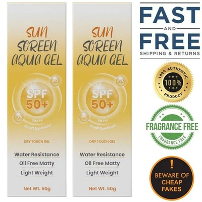 2 peças UV transparente facial amplo espectro FPS 50 2 oz/60 g NOVO NA CAIXA validade - 03/2027 - Imagem 1 de 4