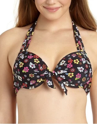 NWT California Waves Push Up Underwire Juniors Bikini Top Medium - Image 1 of 2