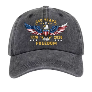 America 250 Years Freedom Hat – Bald Eagle 1776-2026 Anniversary Baseball Cap - Picture 1 of 16