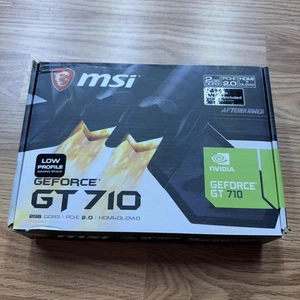 MSI GeForce GT 710 2GB DDR3 PCIe 2.0 Low Profile Video Card HDMI DVI VGA Desktop - Picture 1 of 5