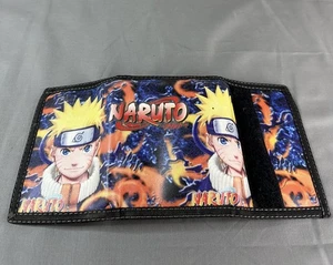 NARUTO Anime Japan Print Orange Tri-fold Kids Wallet Rare - Picture 1 of 3