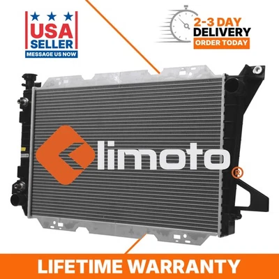 1451 Radiator For Ford Bronco F-150 F-250 F-350 5.0 5.8 7.5 V8 2 Row - Image 1 of 4