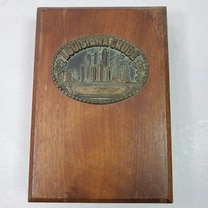 Vintage Louisiana Rohöl & Gas Aufbewahrungsbox Holz 12x8x2 Zoll LEER - Bild 1 von 8