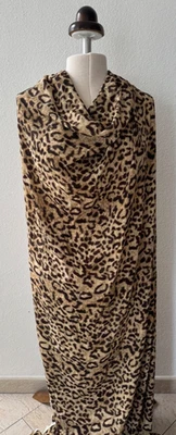 Viscose Krepp 2 Mtr x 1,55 Leo Beige Braun   Italien - Bild 1 von 2