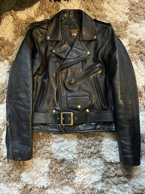 Chaqueta de cuero para motocicleta Vanson C2 talla 38 hecha en EE. UU. Foto 1 de 4