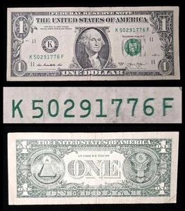 2013 Independence 1776 Serial Number $1 Dollar Note 🇺🇸 - Picture 1 of 3
